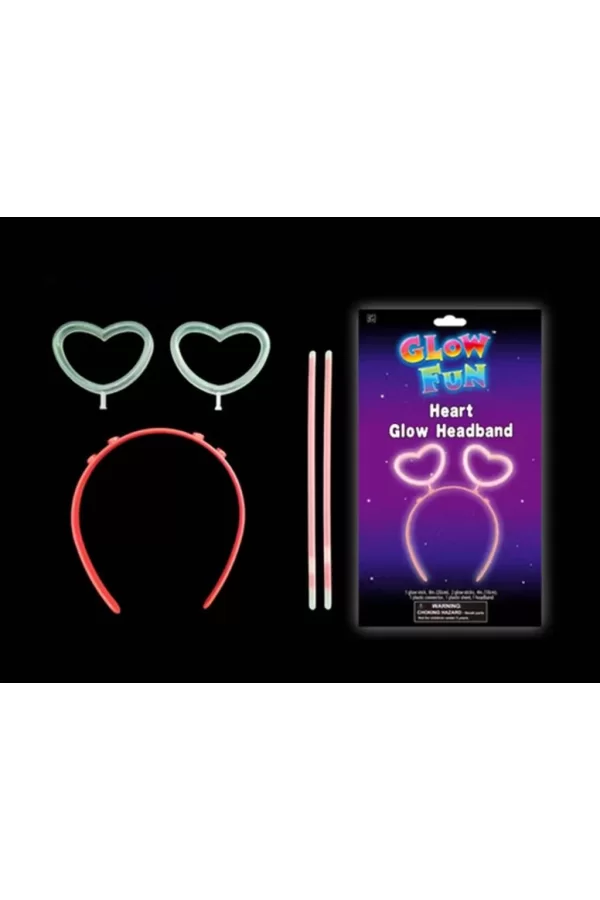 Nessiworld  Glow Stick Karanlıkta Yanan Fosforlu Kalp Taç 12 Adet