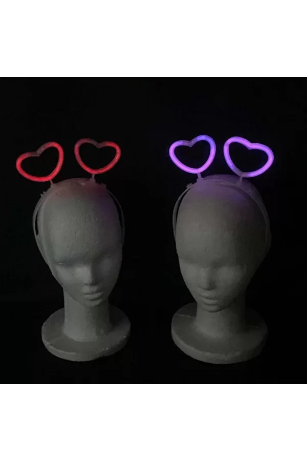 Nessiworld  Glow Stick Karanlıkta Yanan Fosforlu Kalp Taç 12 Adet