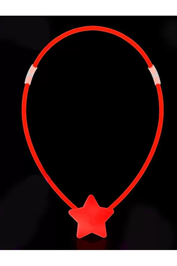 Nessiworld    Glow Stick Yıldız Kolye - Glow Kolye - Glow Stick Partisi Yıldız Kolye 6 Adet