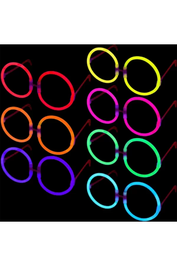 Nessiworld  GlowStickPartiGözlüğüGlowPartisiYuvarlakŞekilliFosforluGözlük6Adet