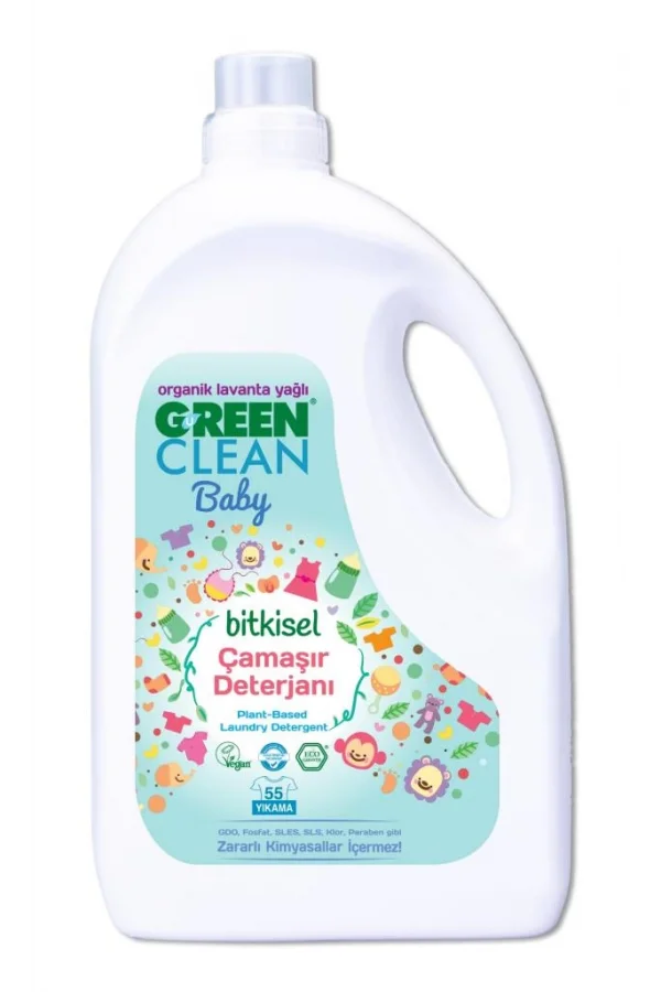 Nessiworld  Green Clean Baby Bitkisel Çamaşır Deterjanı 2750 ml (55 Yıkama)