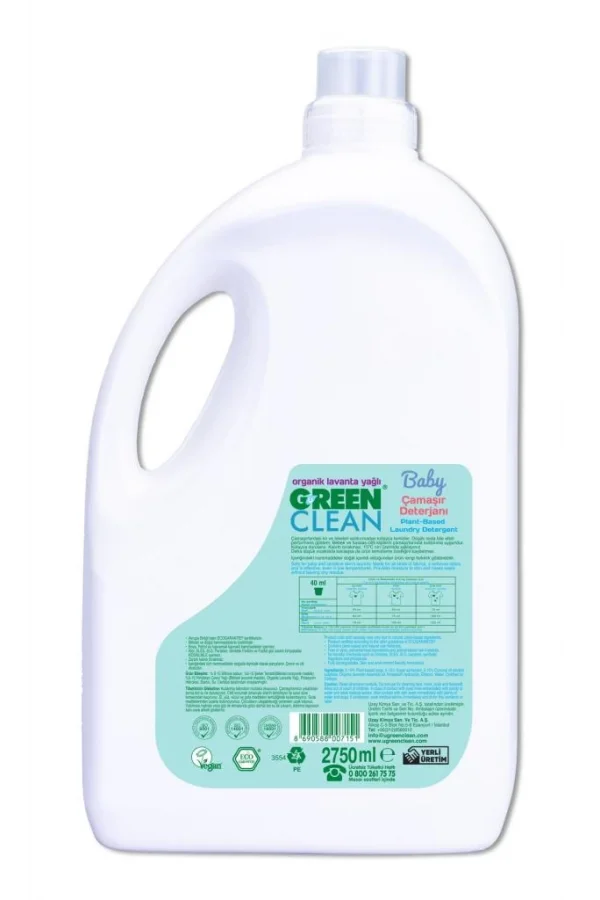 Nessiworld  Green Clean Baby Bitkisel Çamaşır Deterjanı 2750 ml (55 Yıkama)