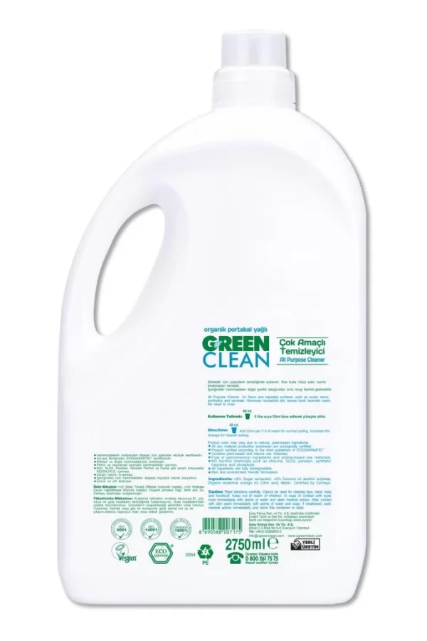 Nessiworld  Green Clean Bitkisel Çok Amaçlı Temizleyici 2750ml