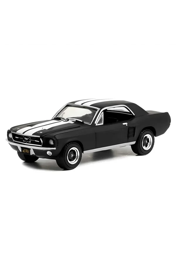 Nessiworld  Greenlight 1:64 1967 Ford Mustang Coupe In Black With White Stripes