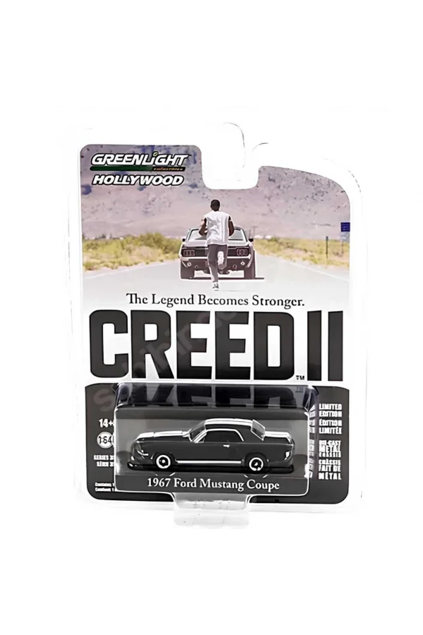 Nessiworld  Greenlight 1:64 1967 Ford Mustang Coupe In Black With White Stripes