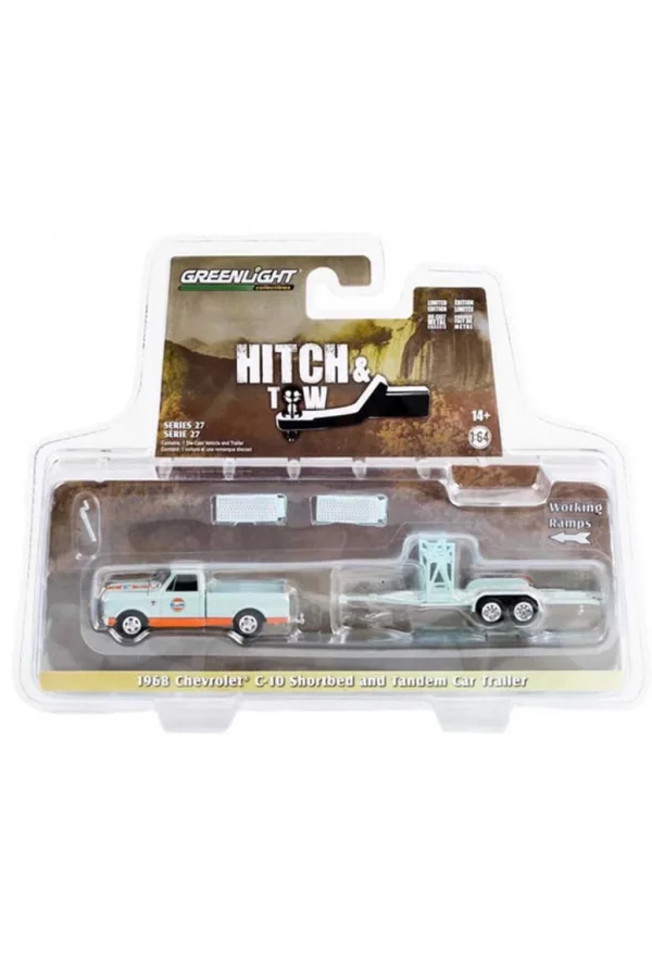 Nessiworld  Greenlight 1/64 1968 Chevrolet C-10 Shortbed and Tandem Car