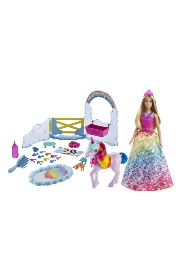 Nessiworld GTG01 Barbie, Bebek ve Tek Boynuzlu At, Dreamtopia Hayaller Ülkesi