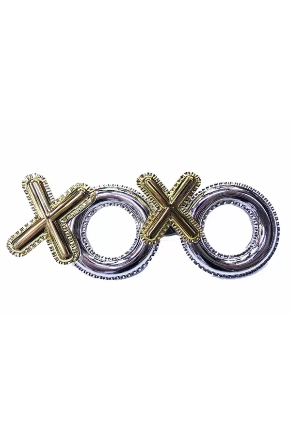 Nessiworld  Gümüş Renk Xoxo Yazılı Parti Gözlüğü 17x7 cm