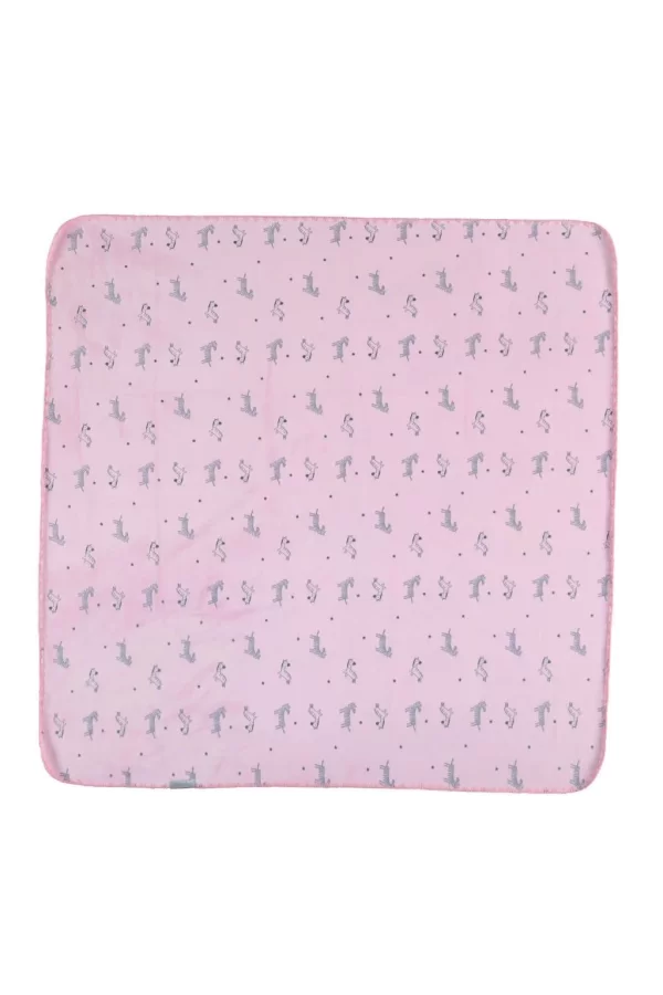Nessiworld    Happy Zebra Land Fluffy Bebek Battaniye 64529 Pembe
