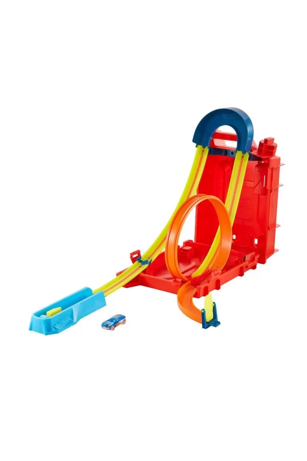 Nessiworld HDX78 HW Track Builder Benzin Bidonu Akrobasi Seti, Hot Wheels Track Builder