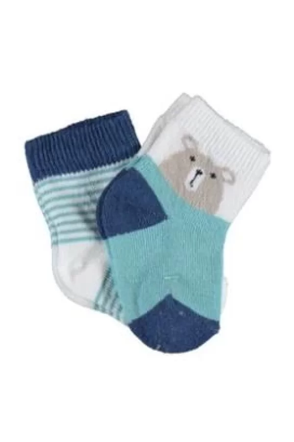 Nessiworld       Hello Teddy Bear 2Li Kız Çorap 68404 Yeşil