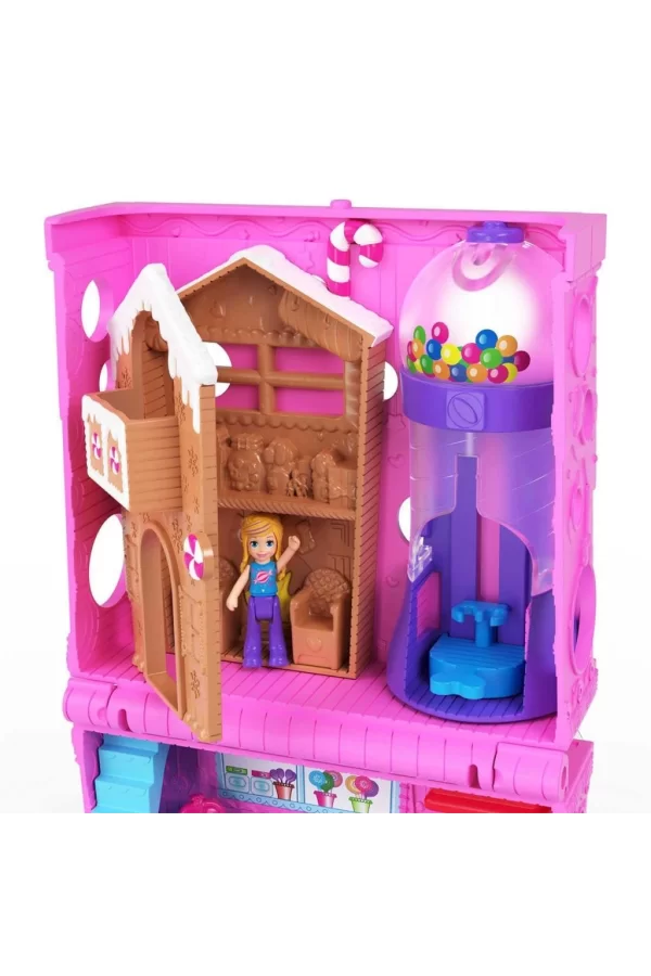 Nessiworld  HNB03 Polly Pocket Pollyville Şeker Dükkanı Oyun Seti