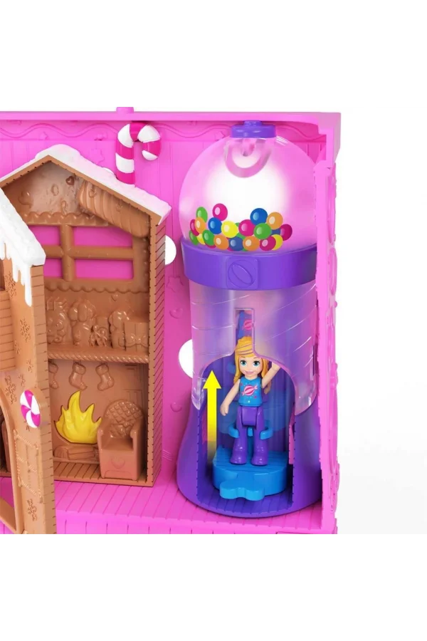Nessiworld  HNB03 Polly Pocket Pollyville Şeker Dükkanı Oyun Seti