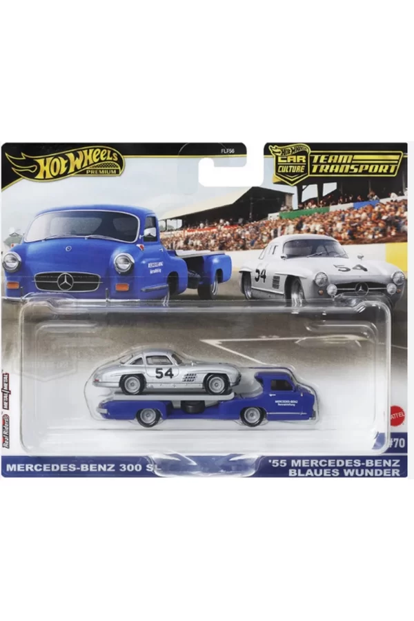 Nessiworld  Hot Wheels Team Transport Mercedes Benz 300 SL 55 Blaues Wund HRV48