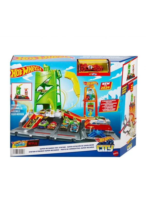 Nessiworld  HTN79 Hot Wheels Elektrikli Araç Şarj İstasyonu Oyun Seti