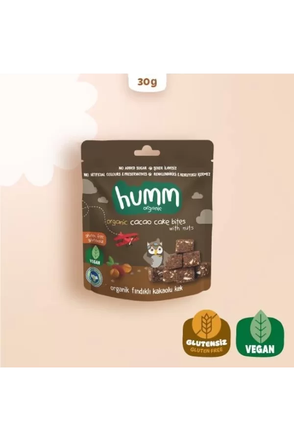 Nessiworld  Humm Organik Fındıklı Kakaolu Vegan Kek 30 Gr