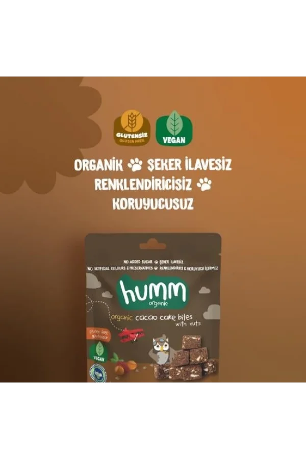 Nessiworld  Humm Organik Fındıklı Kakaolu Vegan Kek 30 Gr