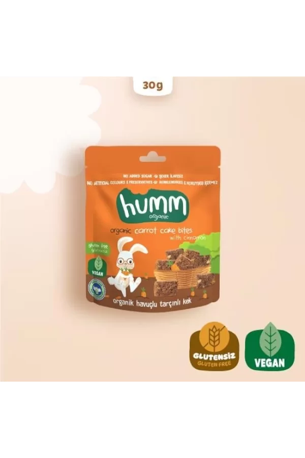 Nessiworld  Humm Organik Havuçlu Tarçınlı Vegan Kek 30 Gr