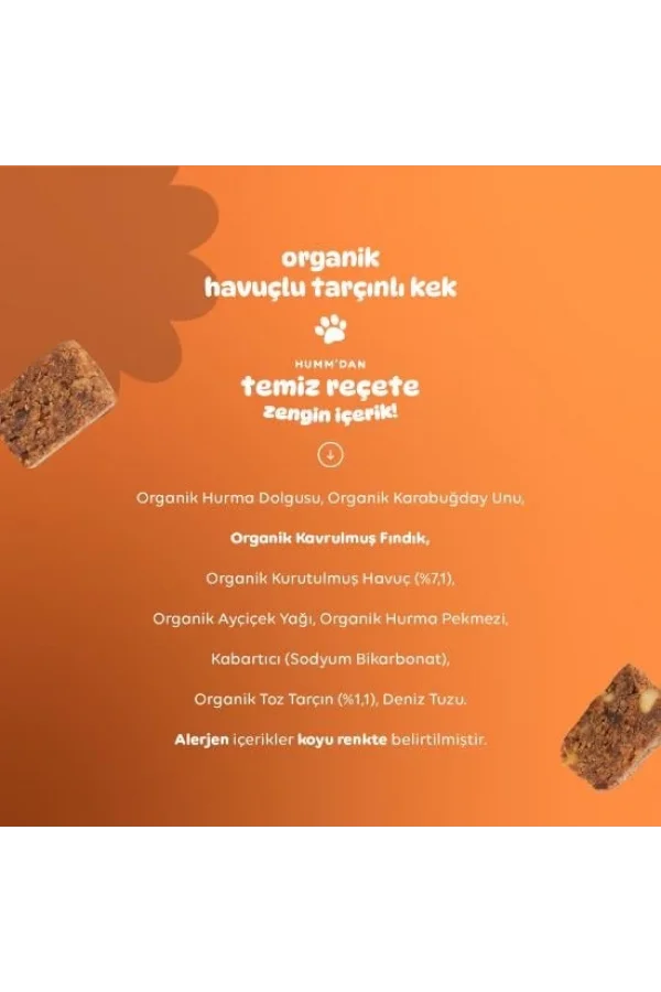 Nessiworld  Humm Organik Havuçlu Tarçınlı Vegan Kek 30 Gr