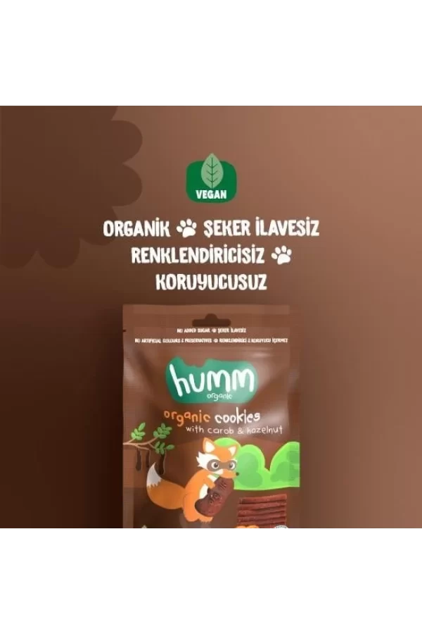Nessiworld  Humm Organik Keçiboynuzlu ve Fındıklı Vegan Kurabiye 55 Gr