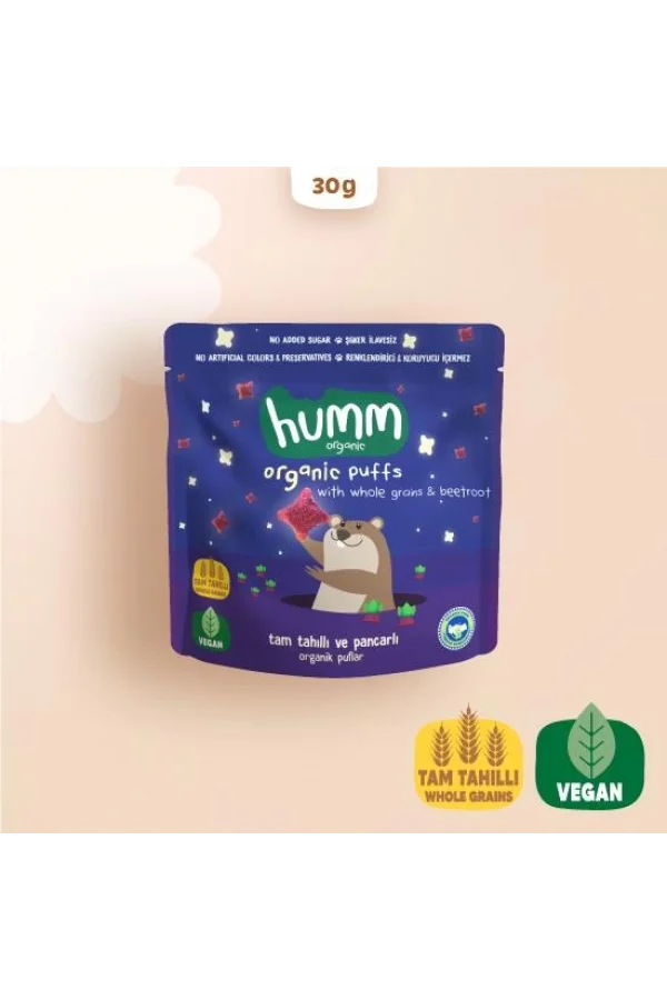 Nessiworld  Humm Organik Pancarlı ve Tam Tahıllı Puflar 30 Gr