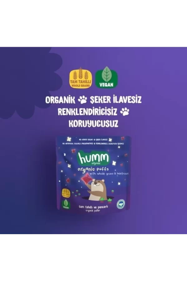 Nessiworld  Humm Organik Pancarlı ve Tam Tahıllı Puflar 30 Gr