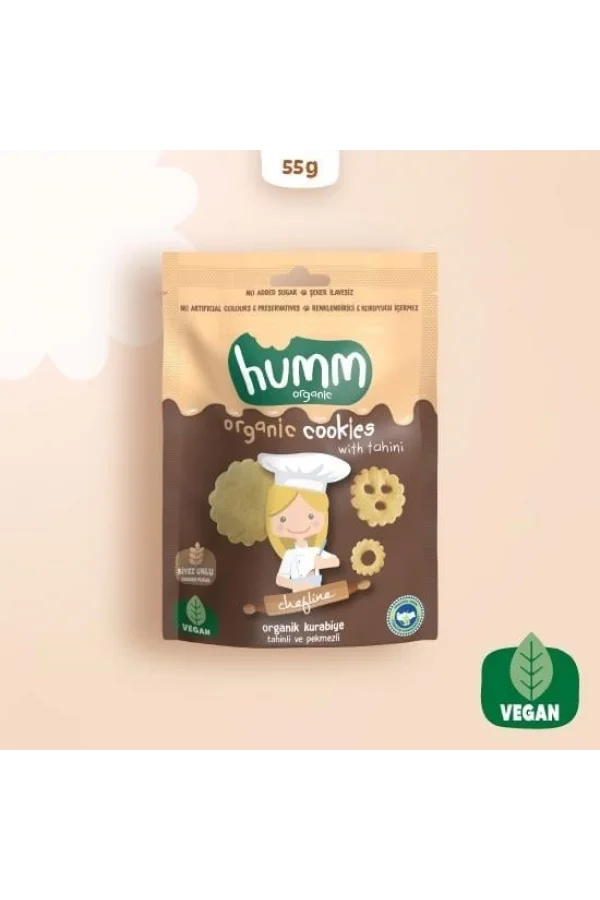 Nessiworld  Humm Organik Tahinli ve Pekmezli Vegan Kurabiye 55 Gr