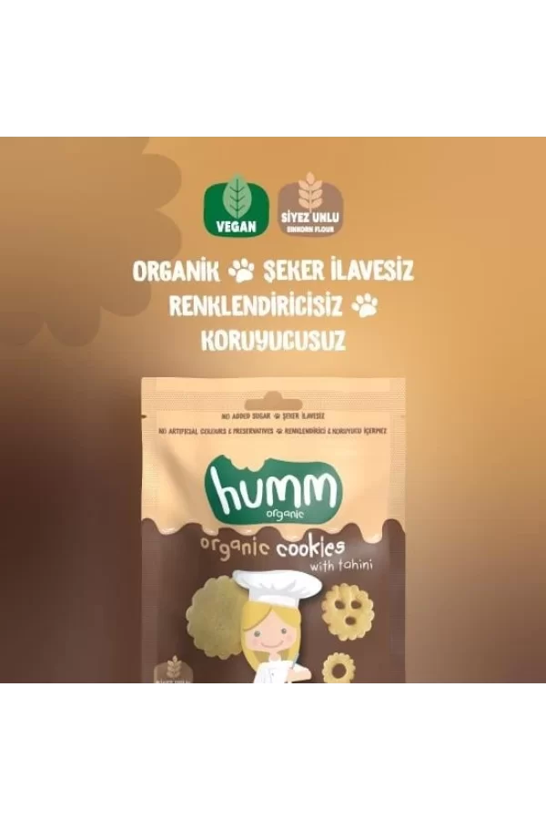 Nessiworld  Humm Organik Tahinli ve Pekmezli Vegan Kurabiye 55 Gr