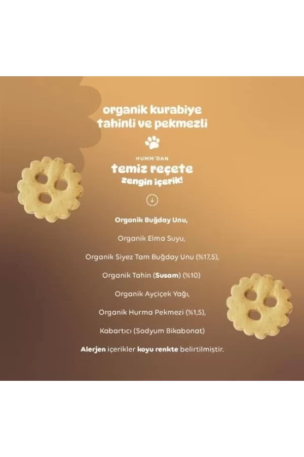 Nessiworld  Humm Organik Tahinli ve Pekmezli Vegan Kurabiye 55 Gr