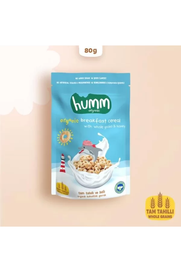 Nessiworld  Humm Organik Tam Tahıllı ve Ballı Kahvaltılık Gevrek 80 Gr