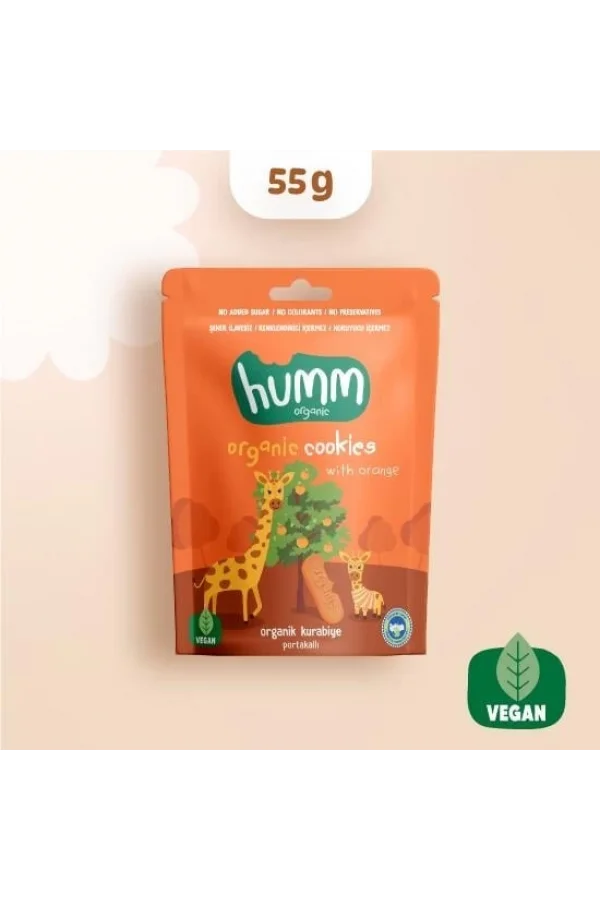 Nessiworld  Humm Organik Vegan Portakallı Kurabiye 55 Gr