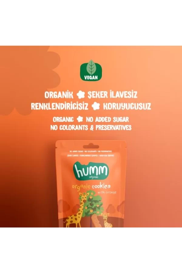 Nessiworld  Humm Organik Vegan Portakallı Kurabiye 55 Gr