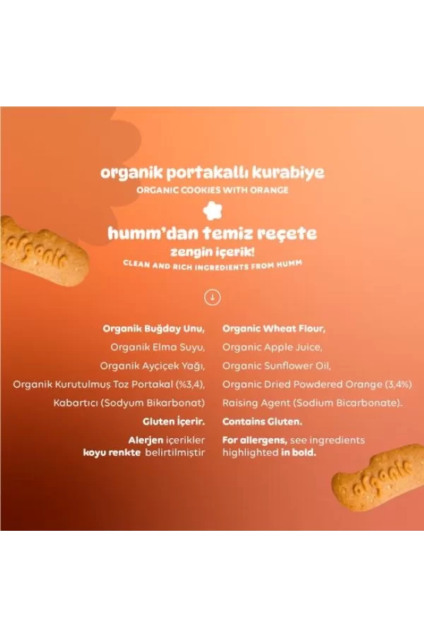Nessiworld  Humm Organik Vegan Portakallı Kurabiye 55 Gr