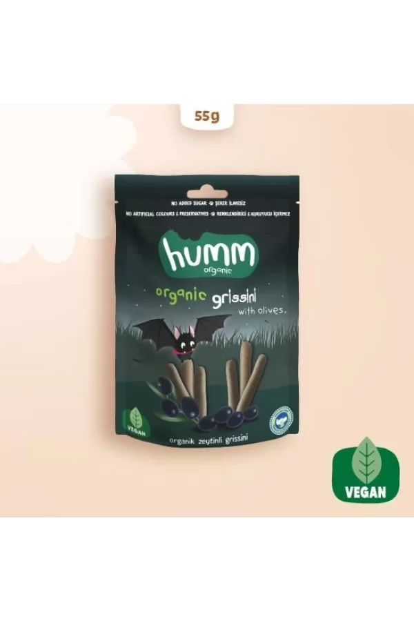 Nessiworld  Humm Organik Vegan Zeytinli Grissini 55 Gr