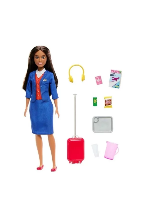 Nessiworld  HYT60 Barbie Hostes Bebek ve Aksesuarları