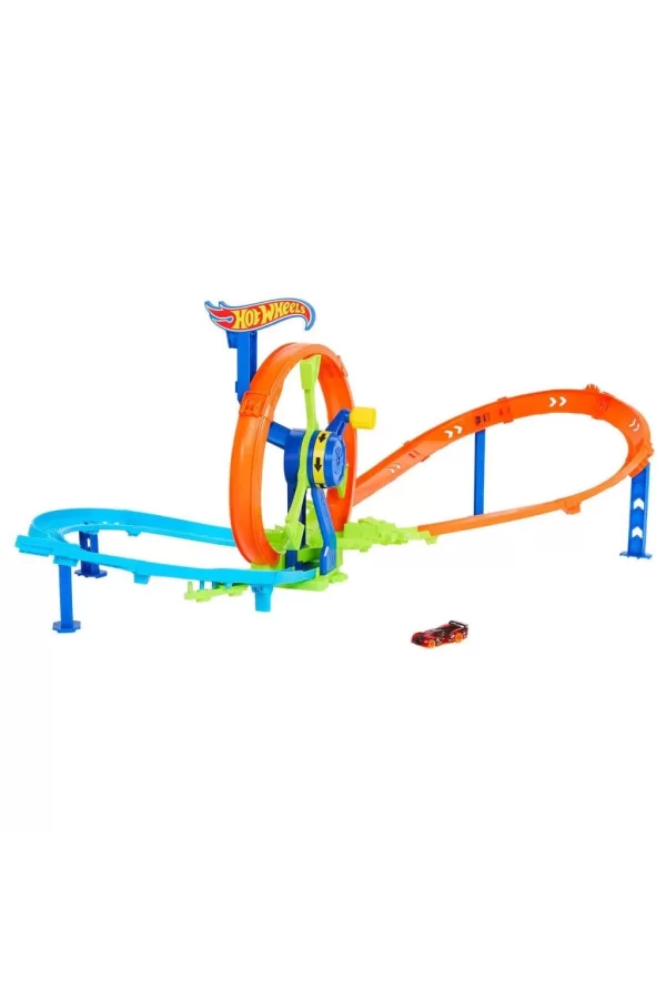 Nessiworld  JBX65 Hot Wheels Hızlı Fırlatma ve Döngü Parkuru Oyun Seti