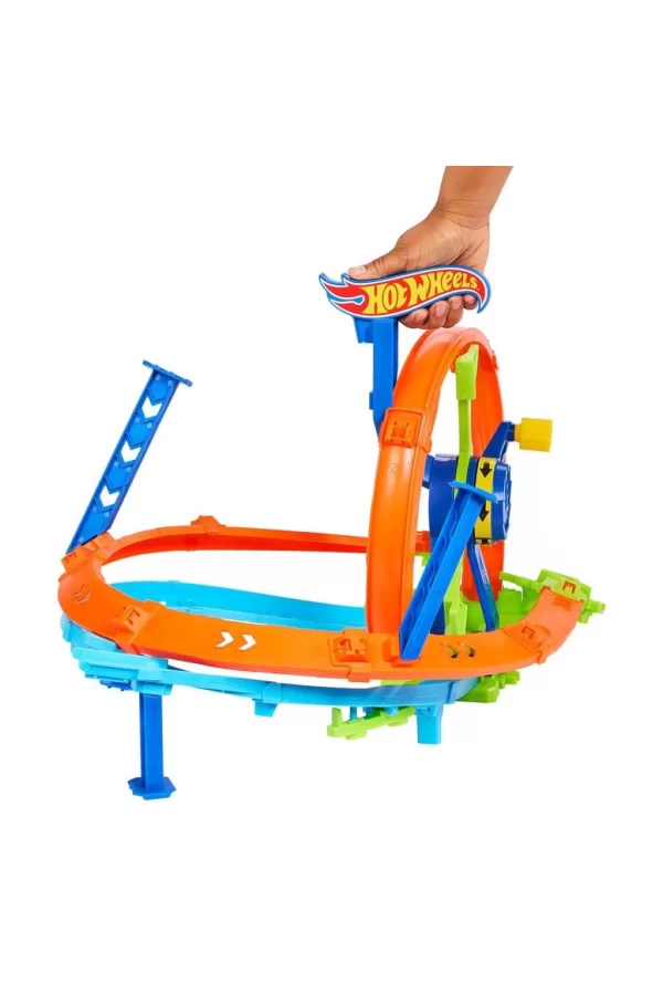 Nessiworld  JBX65 Hot Wheels Hızlı Fırlatma ve Döngü Parkuru Oyun Seti