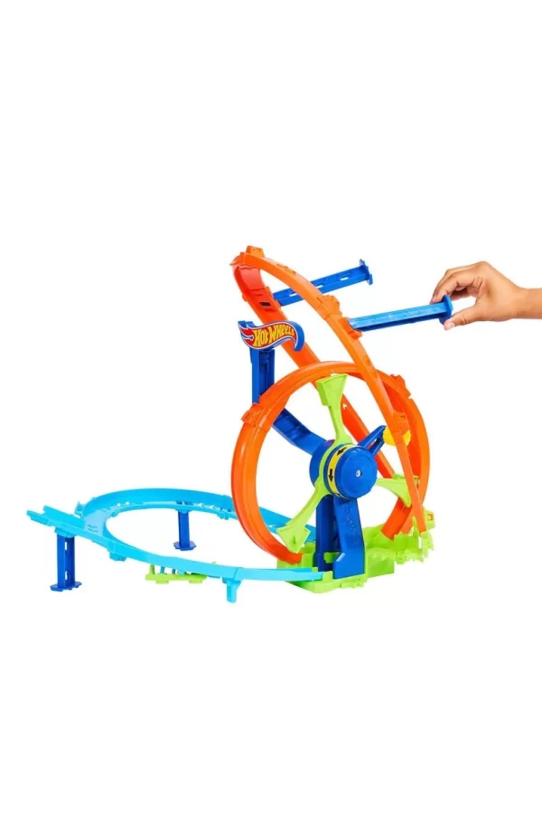 Nessiworld  JBX65 Hot Wheels Hızlı Fırlatma ve Döngü Parkuru Oyun Seti