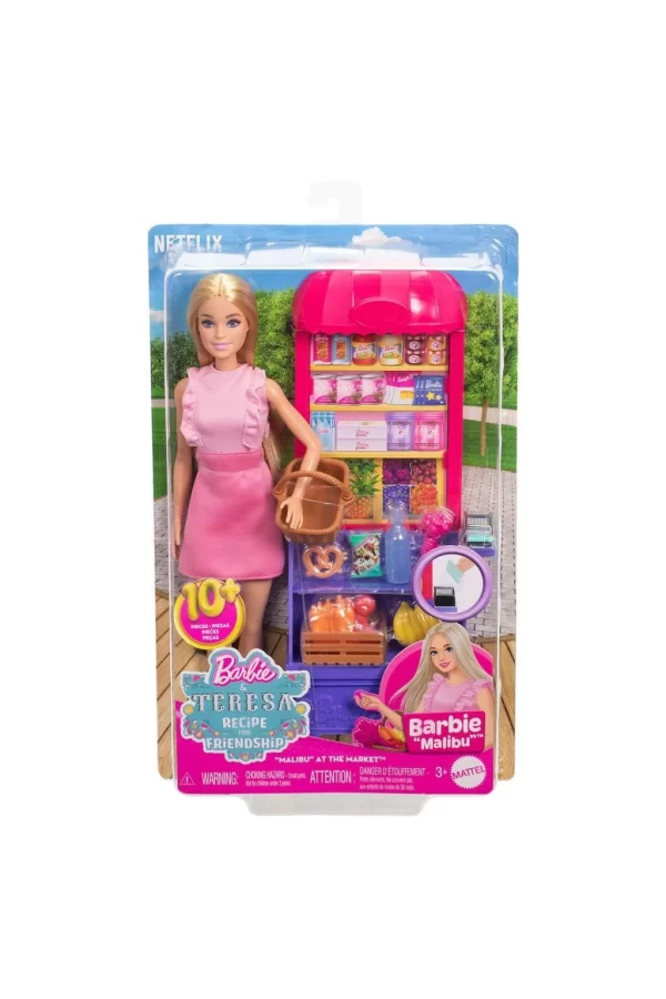 Nessiworld  JCT05 Malibu Market Barbie ve Oyun Seti Barbie and Teresa Recipe for Friendship