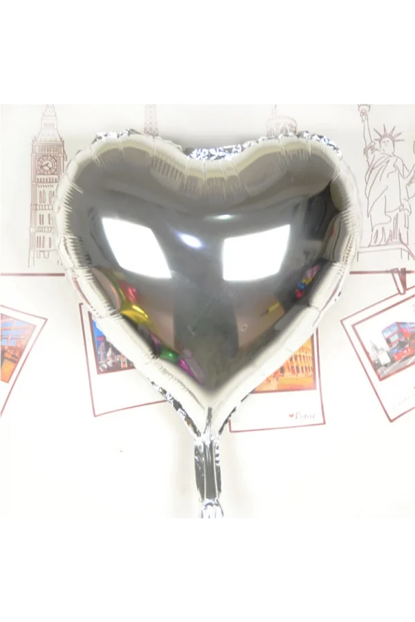 Nessiworld  Kalp Uçan Balon Folyo Mor 80 cm 32 inç