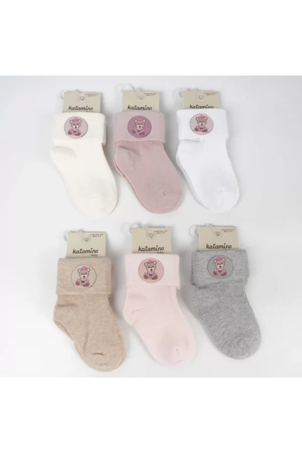 Nessiworld  Katamino Bukre Aks Kız Bebek Soket Çorap K46292 Asorti