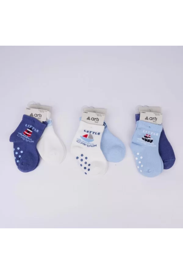 Nessiworld  Katamino Filip 2li Absli Erkek Bebek Soket Çorap K44143 Asorti