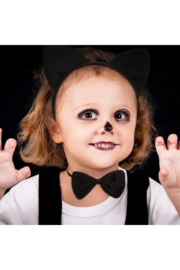 Nessiworld  Kedi Kostüm Taç Kuyruk Papyon Seti 1 Adet