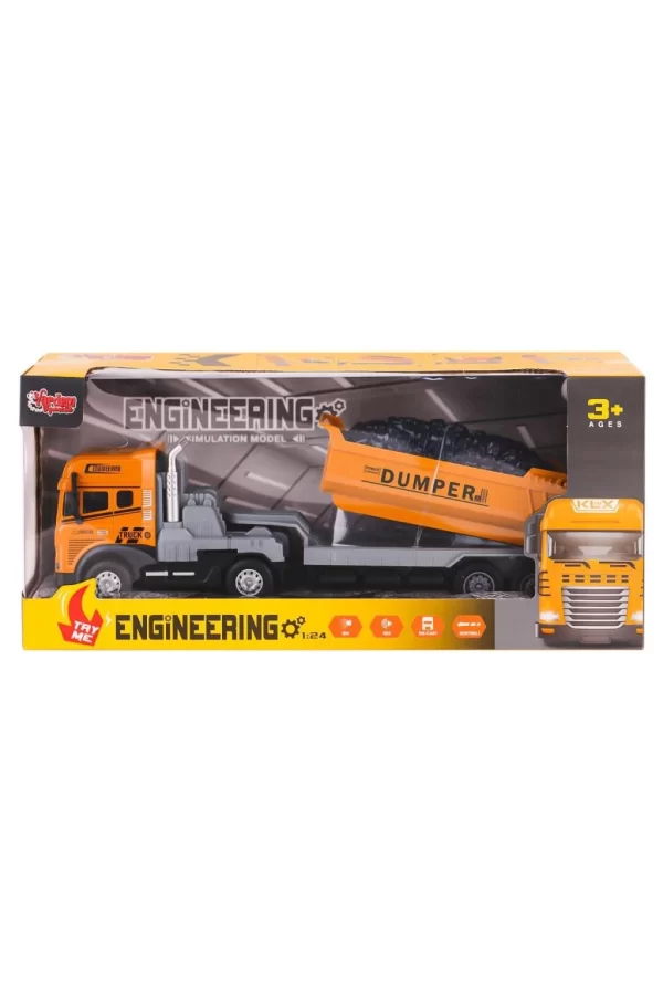 Nessiworld  KLX800-241-42-43-44 Işıklı Müzikli İnşaat Tırı 1:24 -Vardem Oyuncak