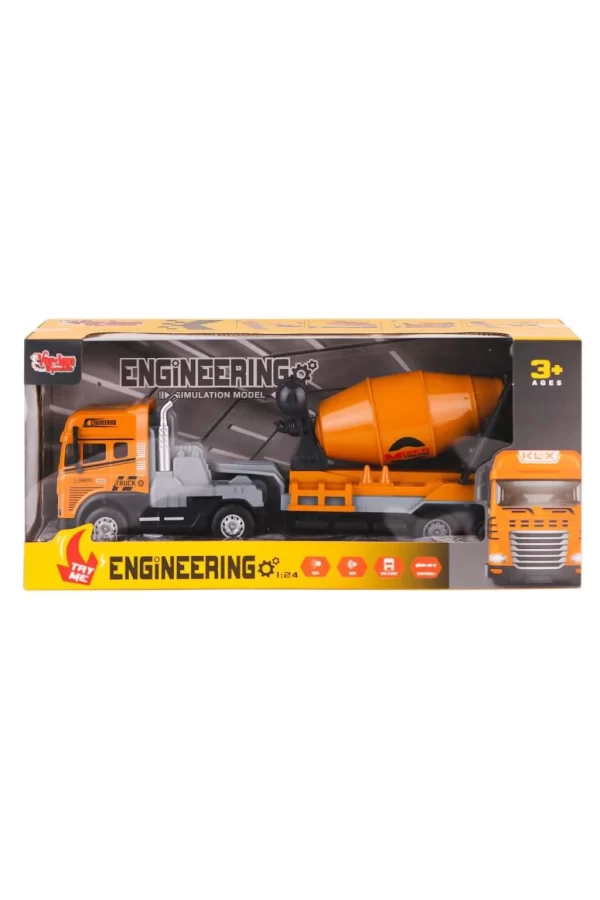 Nessiworld  KLX800-241-42-43-44 Işıklı Müzikli İnşaat Tırı 1:24 -Vardem Oyuncak