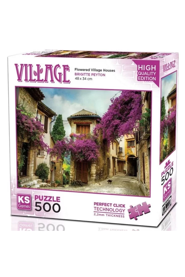 Nessiworld  KS Games Flowered Village Houses Puzzle 500 Parça 20062