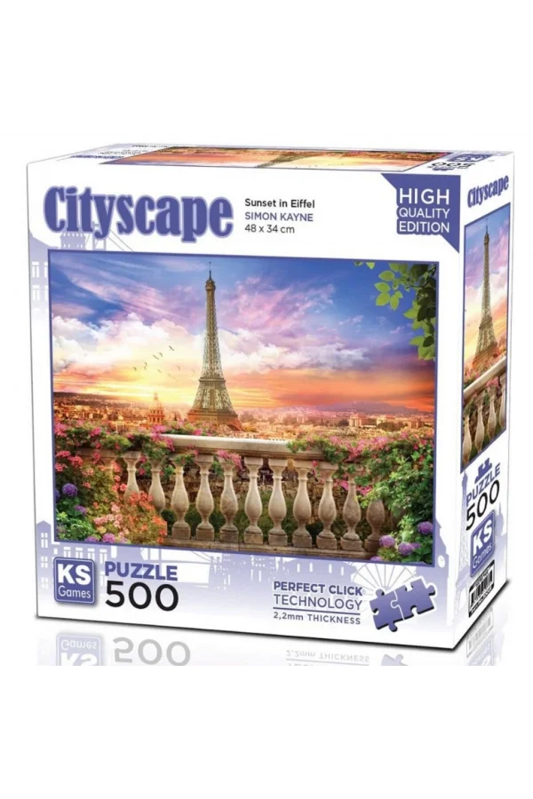 Nessiworld  KS Games Sunset in Eiffel Puzzle 500 Parça 20066