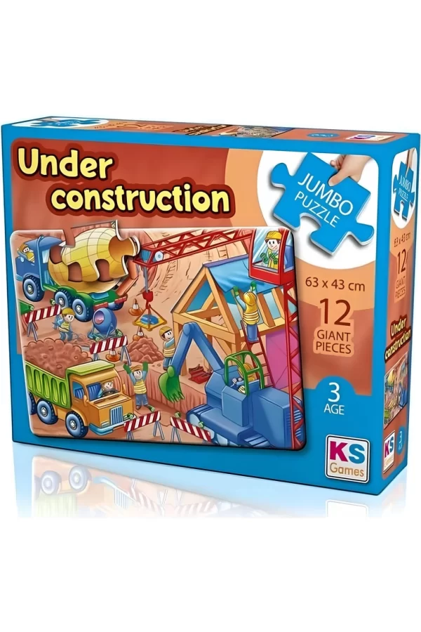 Nessiworld  KS Games Under Construction Jumbo 12 Parça Puzzle