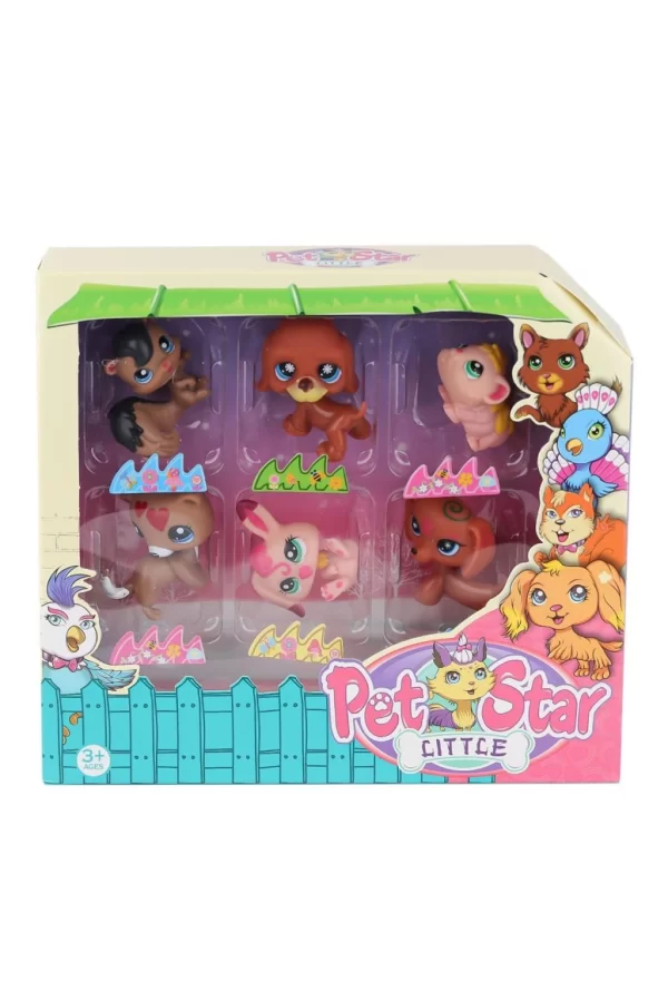 Nessiworld  KZL-3046A2 Pet Star 6lı Miniş Seti -Kızılkaya Oyuncak