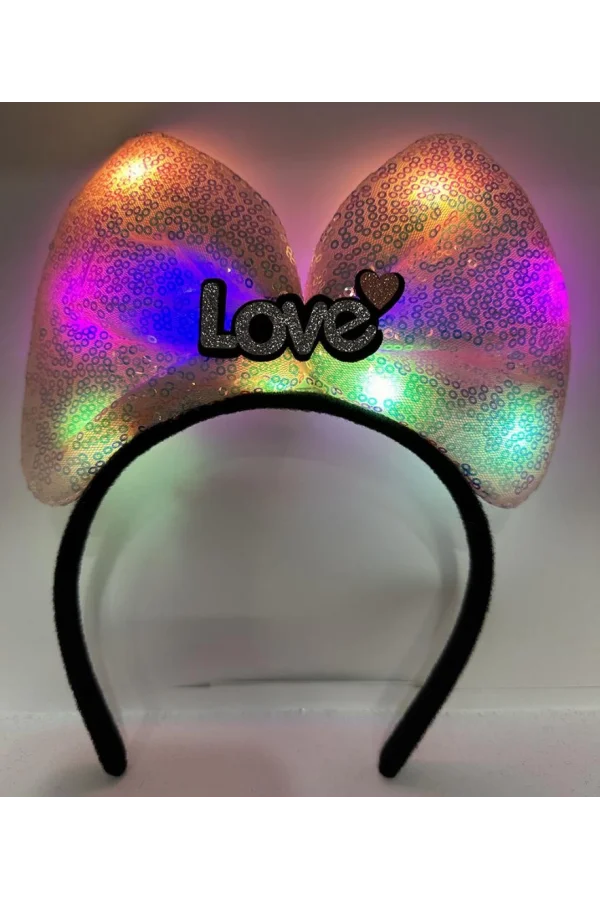 Nessiworld  Led Işıklı 3 Farklı Fonksiyonda Yanan Toz Pembe Fiyonk Taç 20X17 cm
